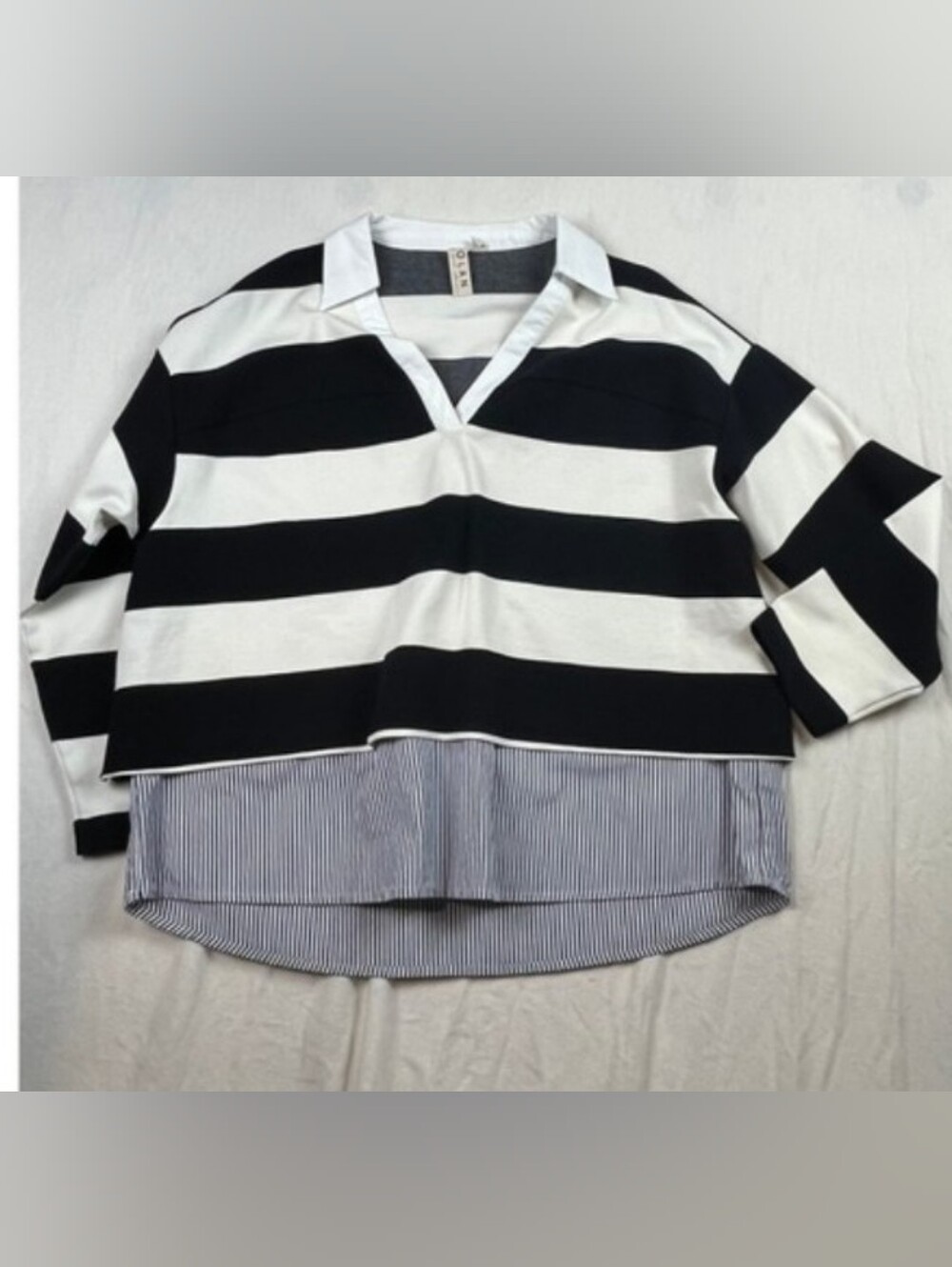 dolan Black and White Stripes Sweater - Picture 3 of 9